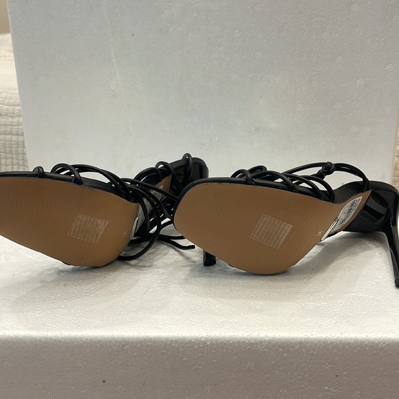 BLACK STRAPPY TOPSHOP HEELS —NEVER WORN - Picture 3 of 4